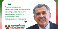Раис Республики Татарстан Рустам Нургалиевич Минниханов обратился к татарстанцам в преддверии выборов - Агрызский район